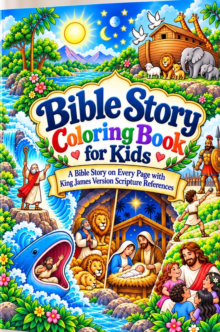 Capa do livro Bible Story Coloring Book for Kids